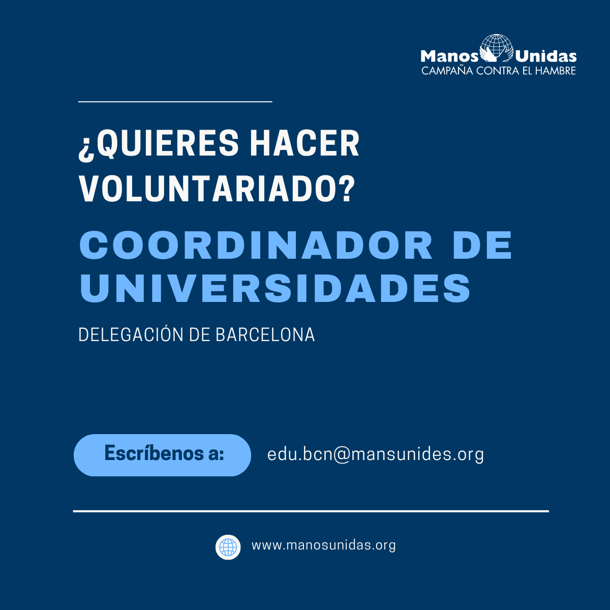 Voluntariado - Coordinador de universidades