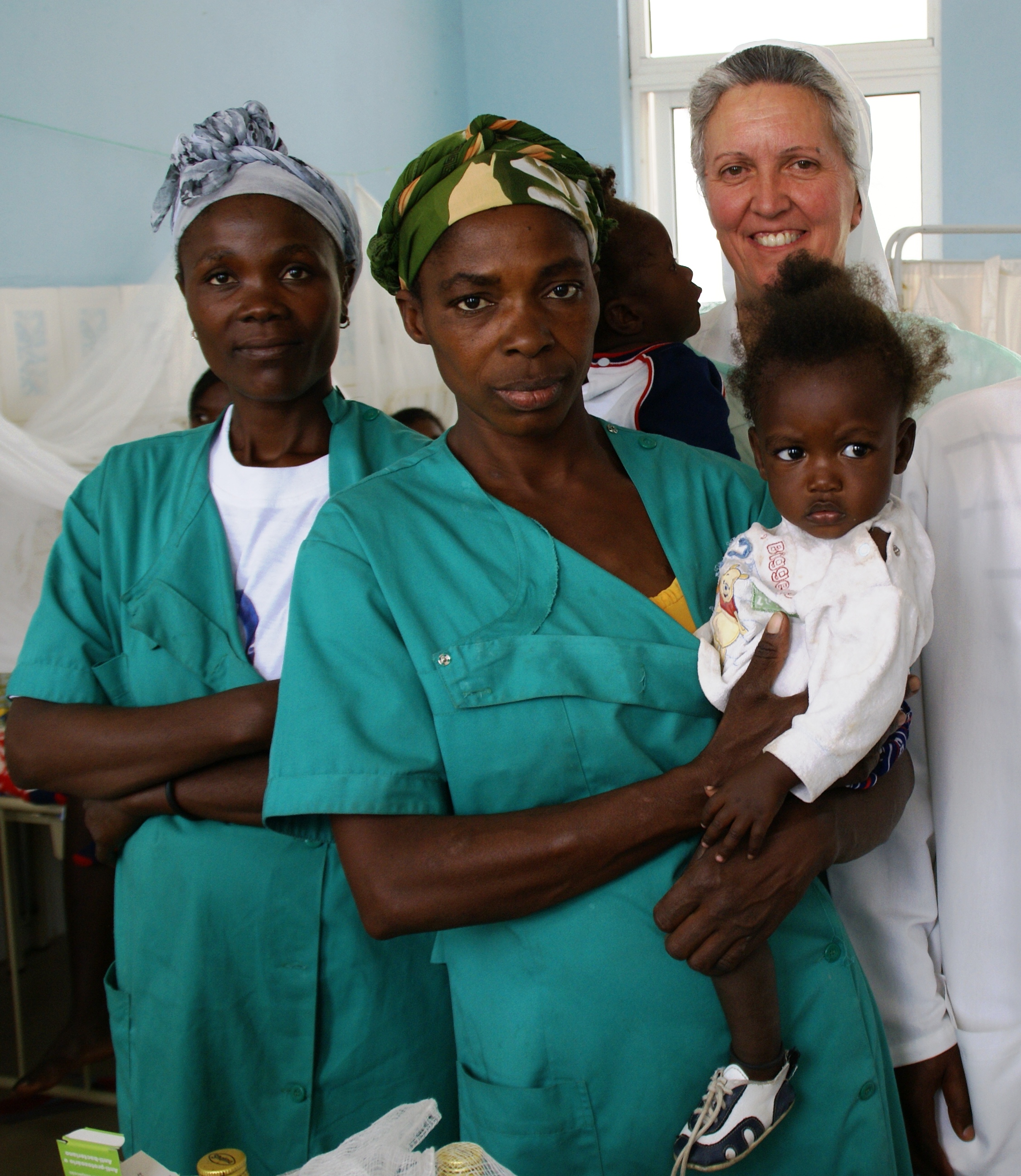 Enfermeras de pediatría de Angola