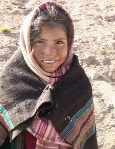 Una niña campesina de Bolivia