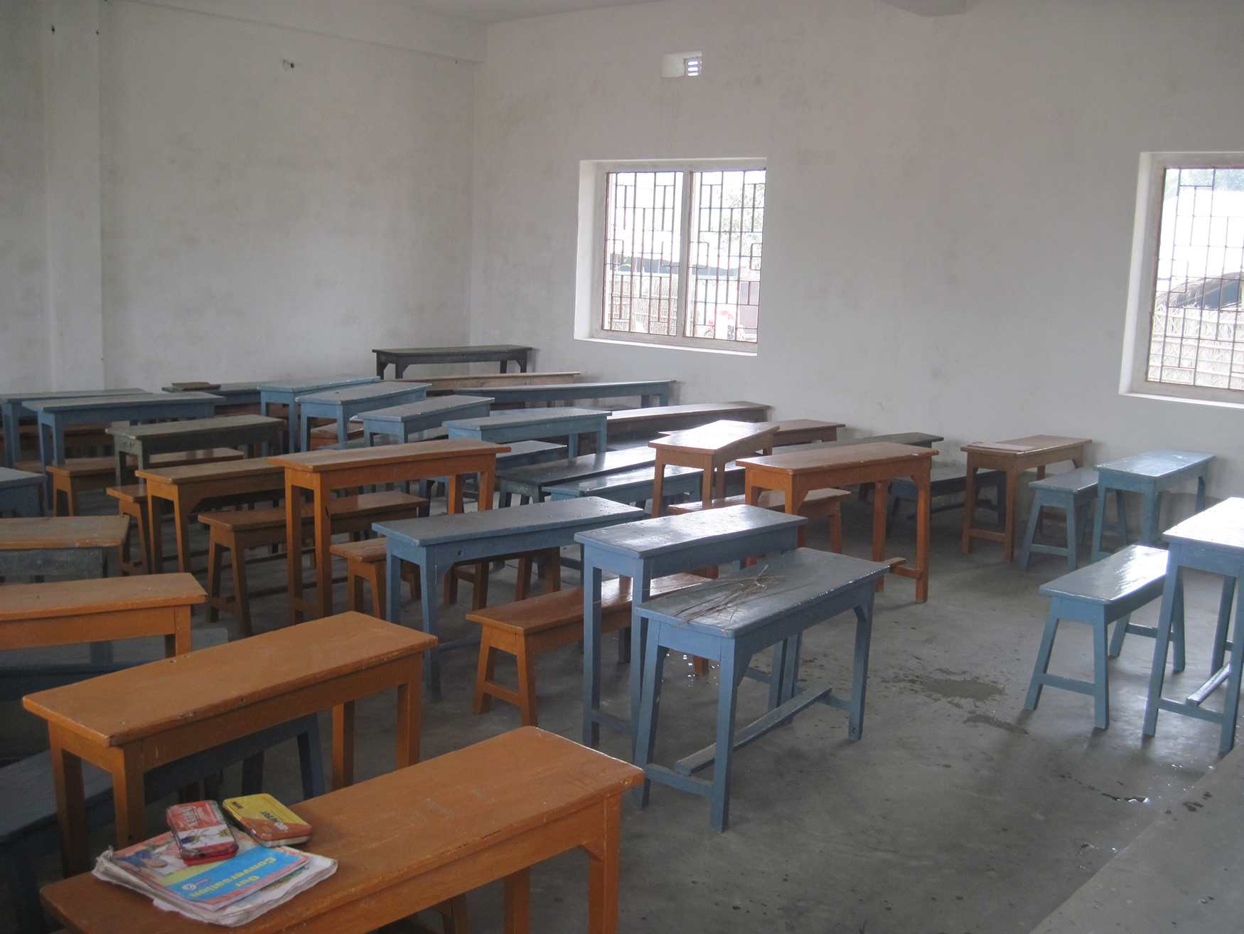 Aula de la Escuela de primaria de Bodmal, Sambalpur, India