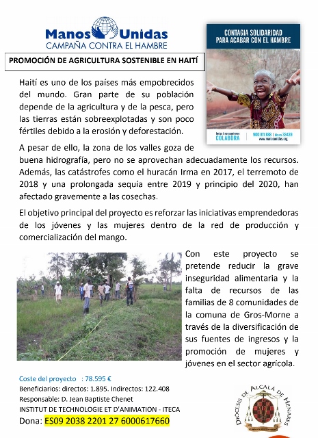 Promocion de cadenas de valor agrícolas sostenibles , Artibonite- Haiti