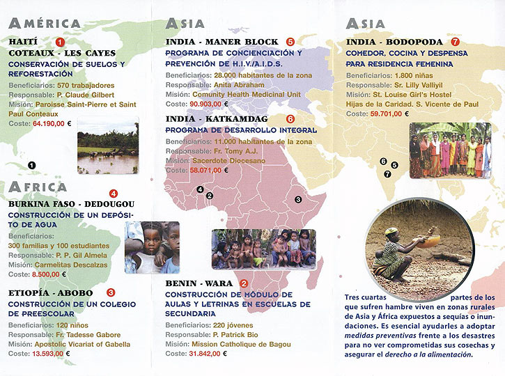Triptico Proyectos Manos Unidas 2014