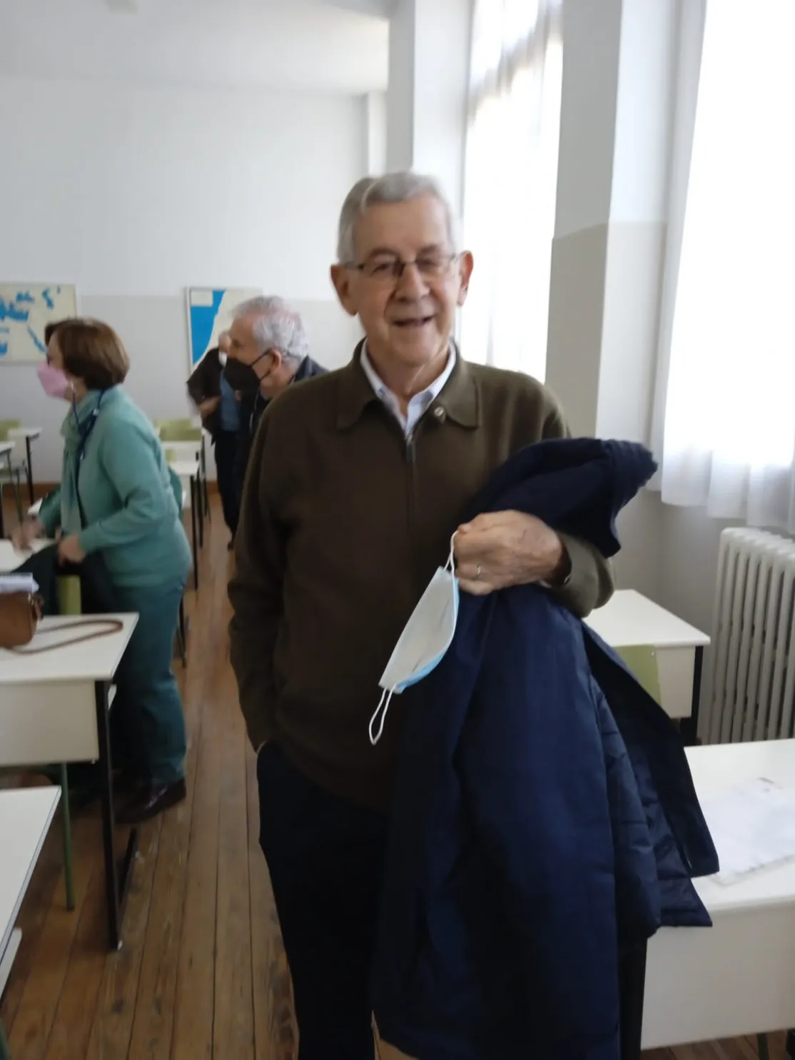 Visita del misionero Joaquín Castiella a la delegación de Pamplona