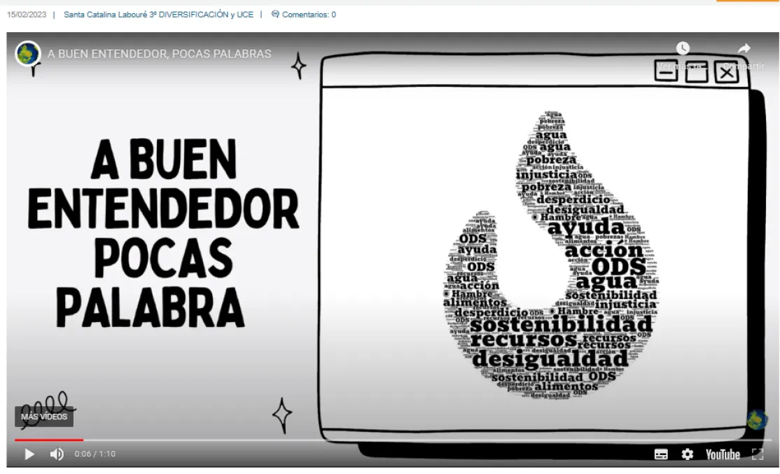 "A BUEN ENTENDEDOR POCAS PALABRAS" vídeo ganador de la final autonómica de NAVARRA del XIV Festival de Clipmetrajes de Manos Unidas