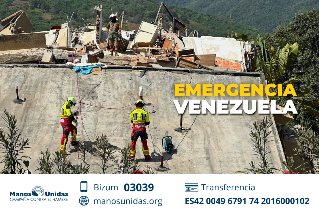 Terremoto en Venezuela: Manos Unidas abre una cuenta de emergencia para apoyar a la población afectada