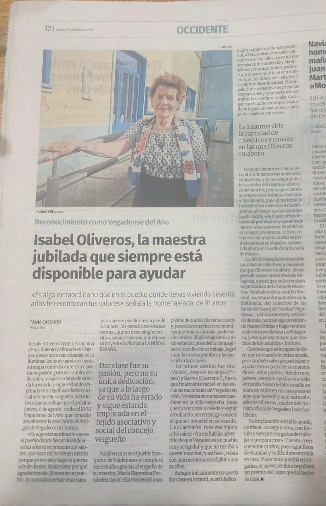 Vegadense del año