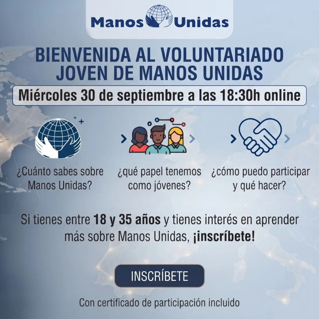 Curso online 30.09.2026 para el voluntariado joven
