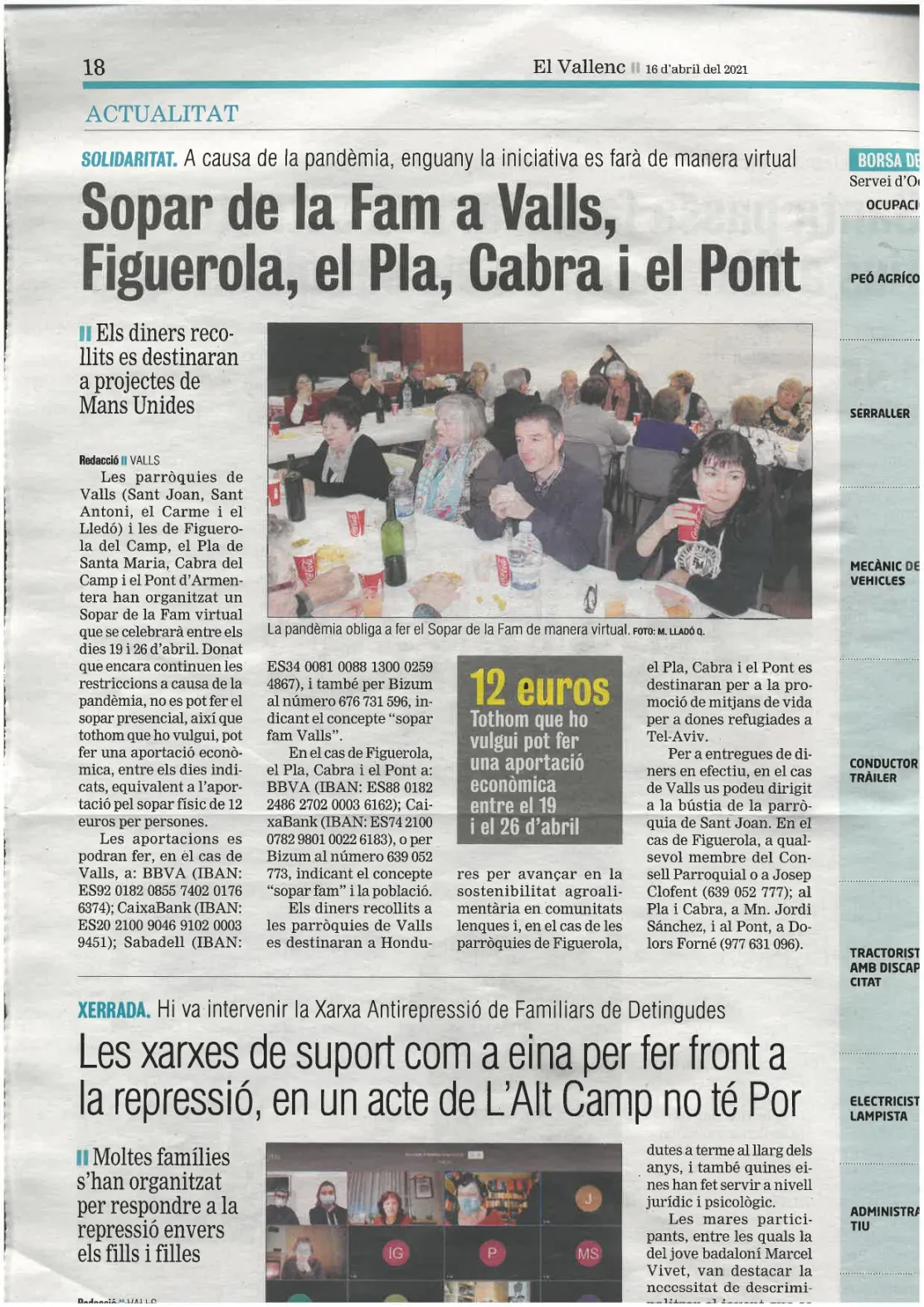 Cenas Solidarias VIRTUALES