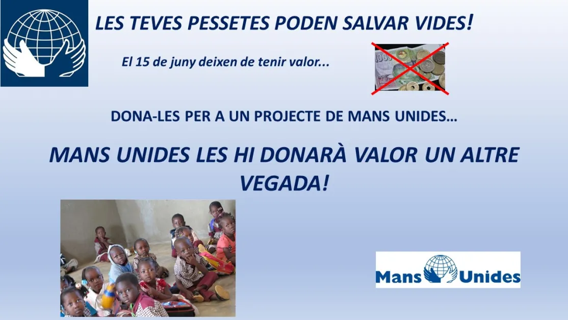 Tus pesetas pueden salvar vidas