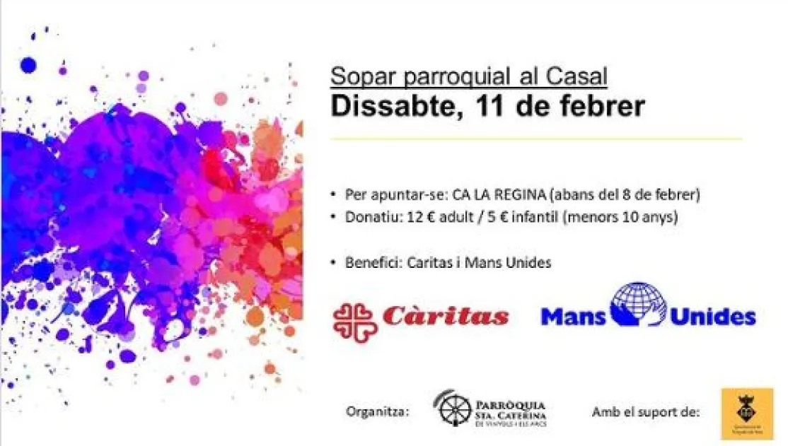 Cena Solidaria en Vinyols i els Arcs