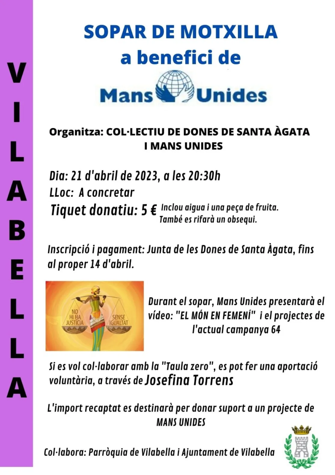 Cena solidaria en Vilabella