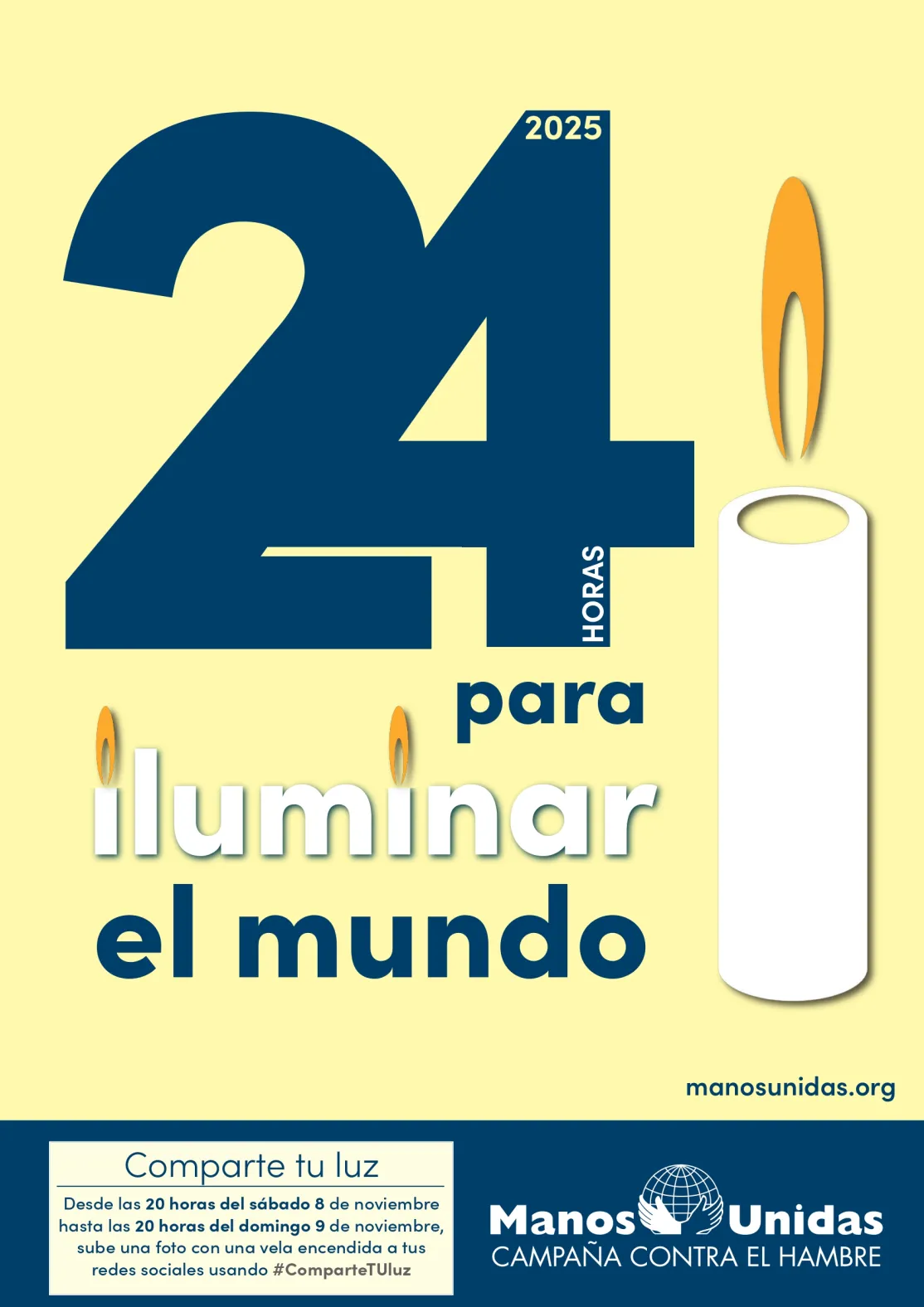 Cartel 24 horas para iluminar el mundo 2025