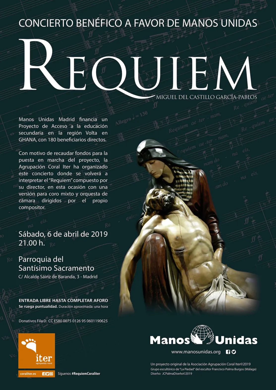 Cartel del concierto de Cuaresma de Manos Unidas 2019
