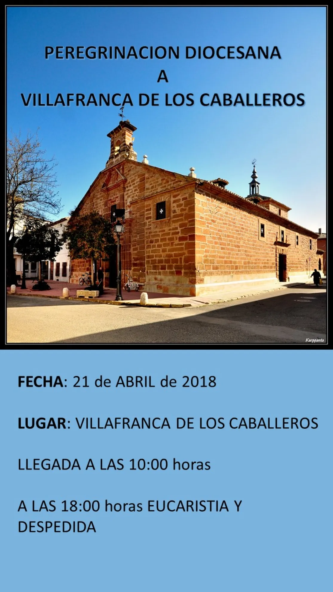 Peregrinación a Villafranca de los Caballeros. Manos Unidas Toledo