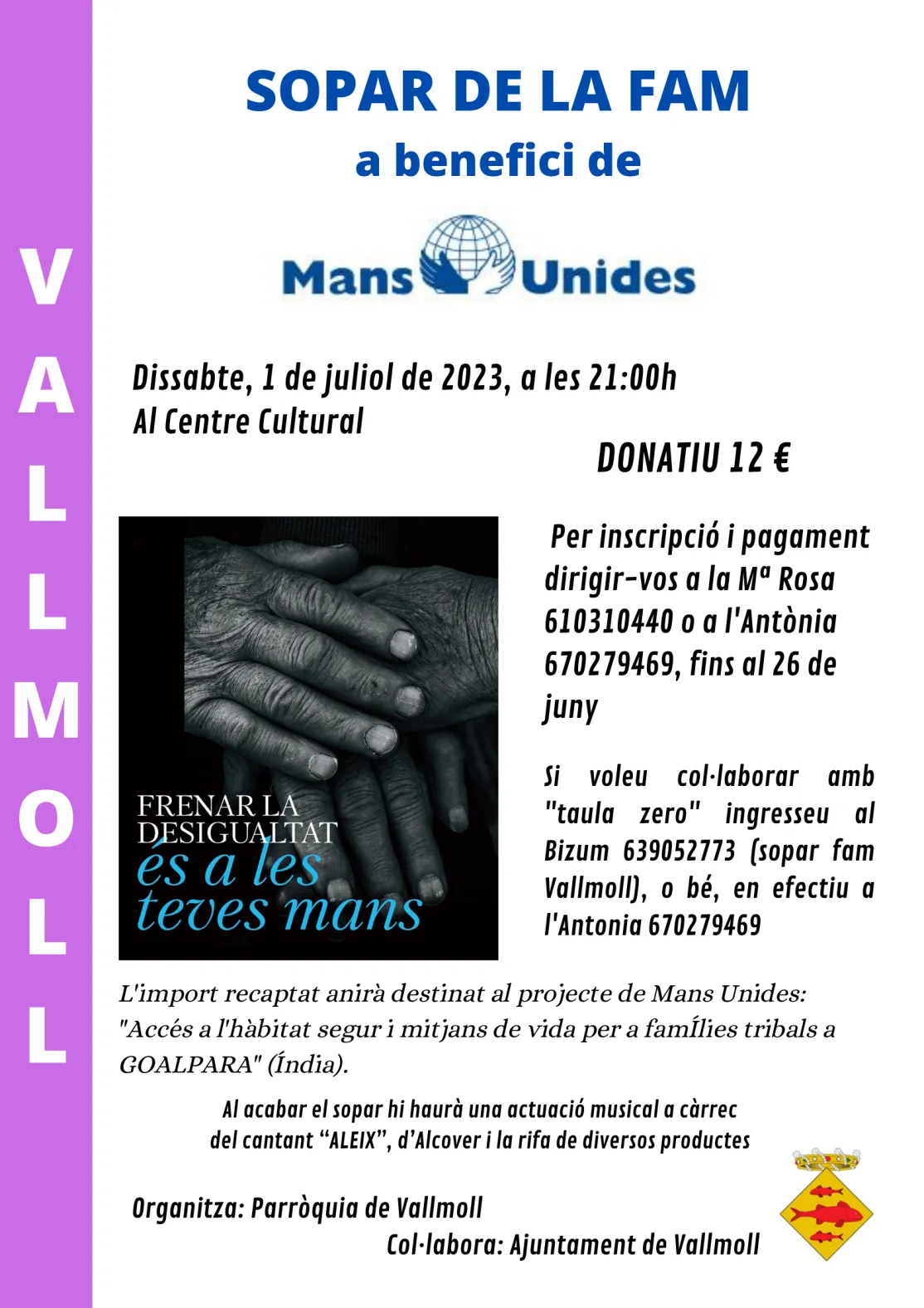 Cena del Hambre en Vallmoll