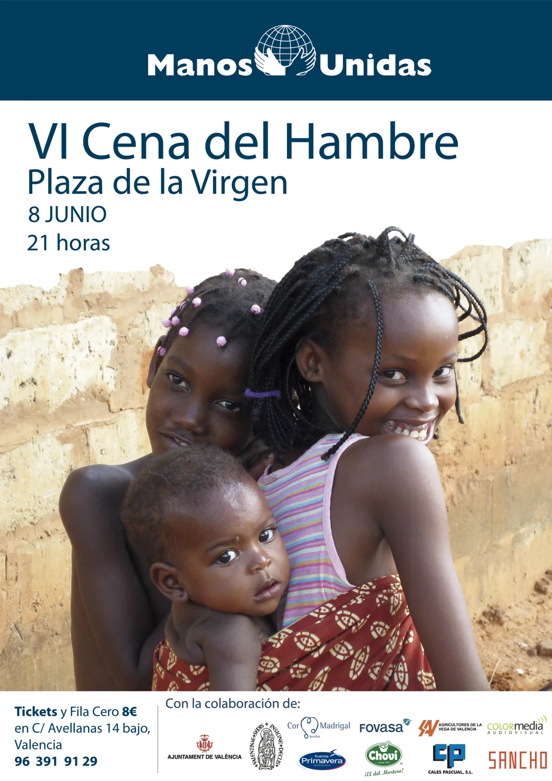 Cena Hambre Manos Unidas Plaza Virgen 2018