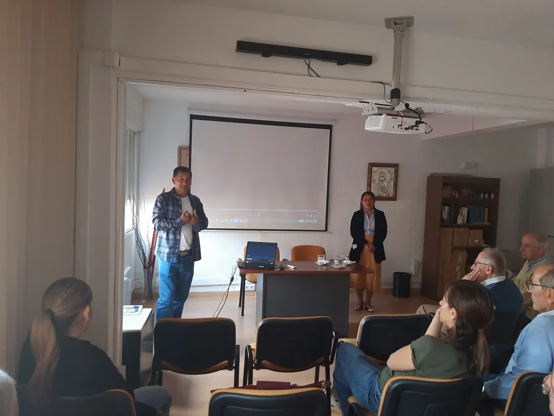 Charla de nuestro socio local IDMA de Perú en Manos Unidas Madrid