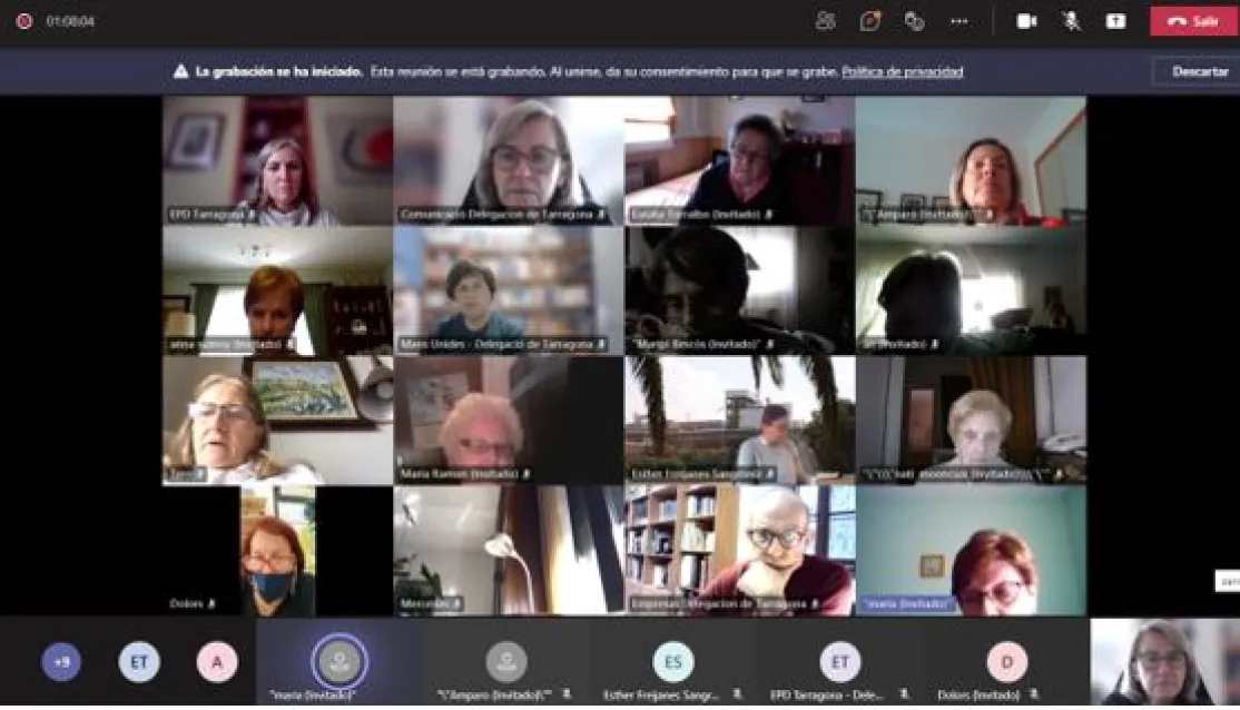 Reunión virtual de voluntarios y voluntarias de Manos Unidas