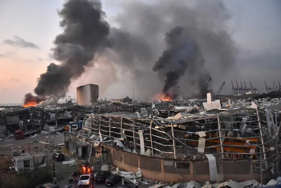 Explosión en Líbano. Foto tomada de Associated Press