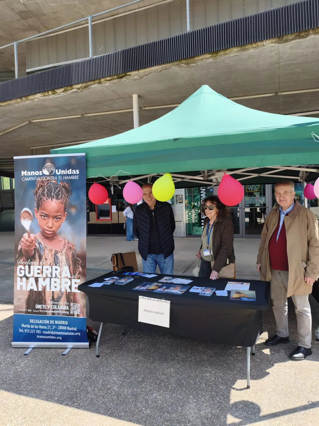 Estand de Manos Unidas Madrid en la Feria de Voluntariado de la UAM 2026