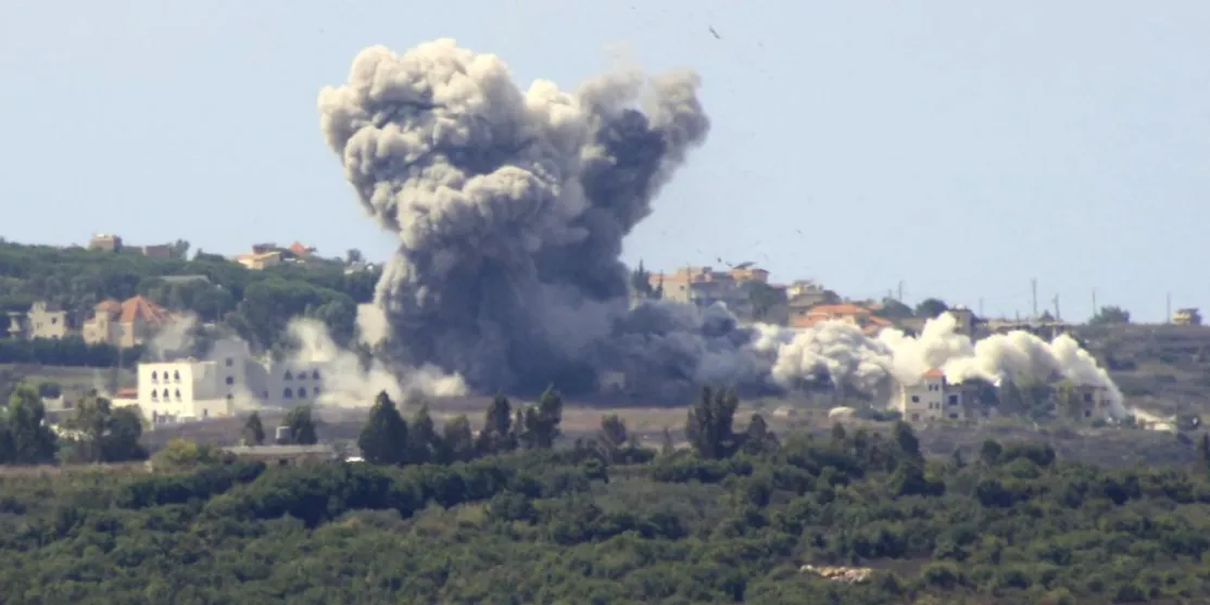 Bombardeo sobre Líbano. Foto: AFP
