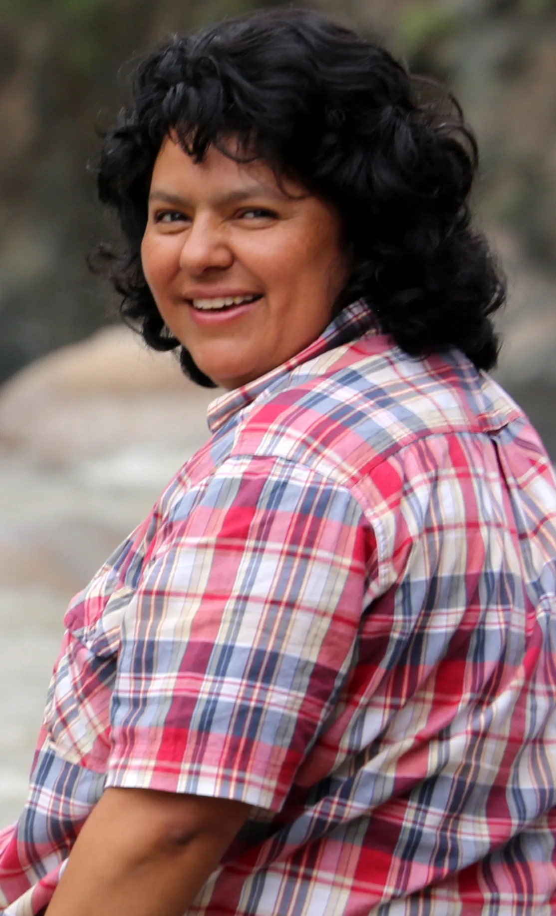 Berta Cáceres, en una serie de fotos realizadas tras recibir el Premio Goldman 2015