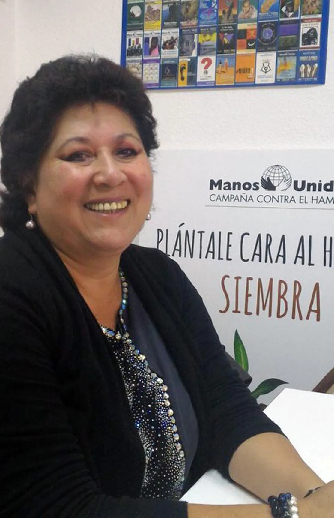 Sonia Brito a su visita a Manos Unidas.