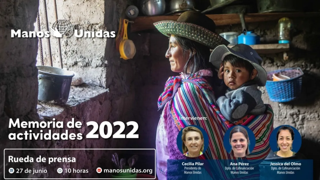 Cartel Rueda de Prensa de la Memoria de Manos Unidas 2022