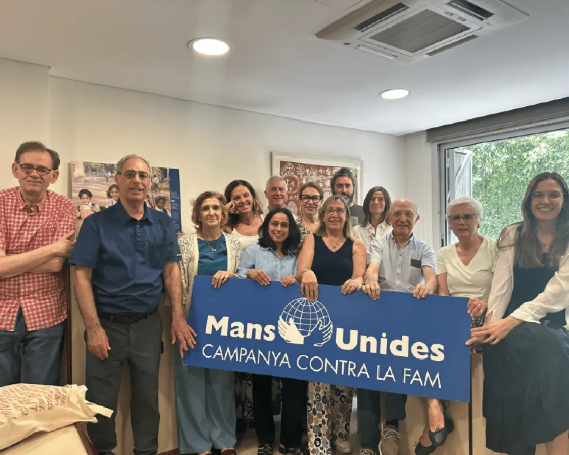 Gran parte del equipo de voluntarios y técnicos de la delegación de Manos Unidas Barcelona.