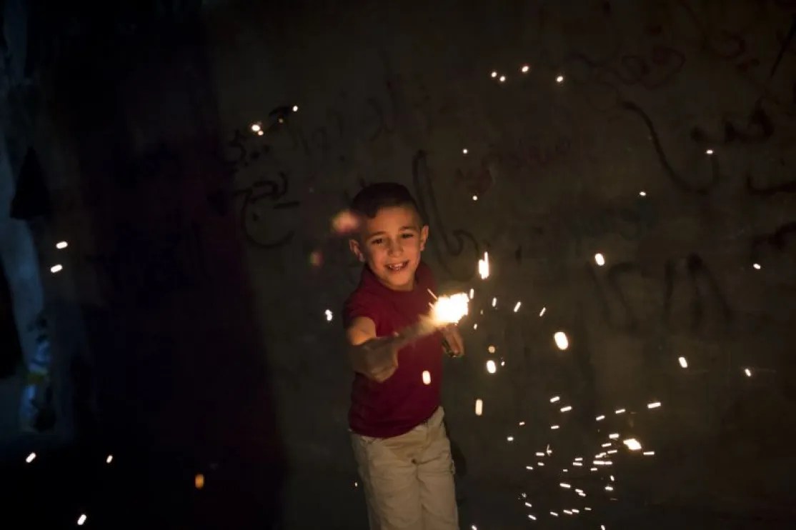 Un niño en el campo de refugiados de Dheisheh. Foto de Javier Carbajal