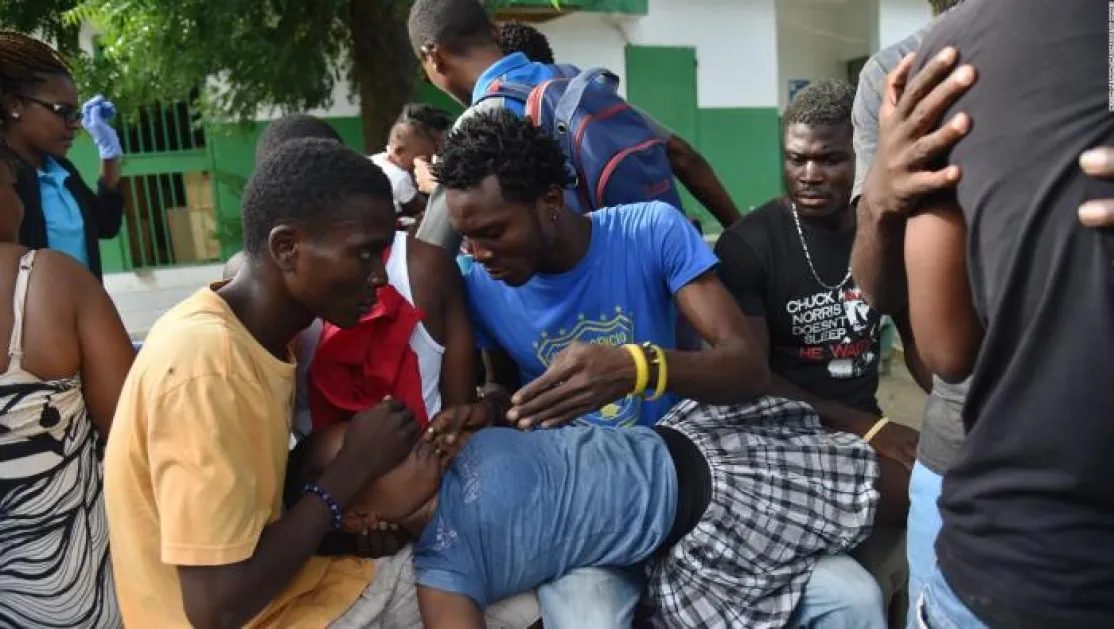Afectados por el último terremoto de Haití. Captura de vídeo publicado en CNN Español