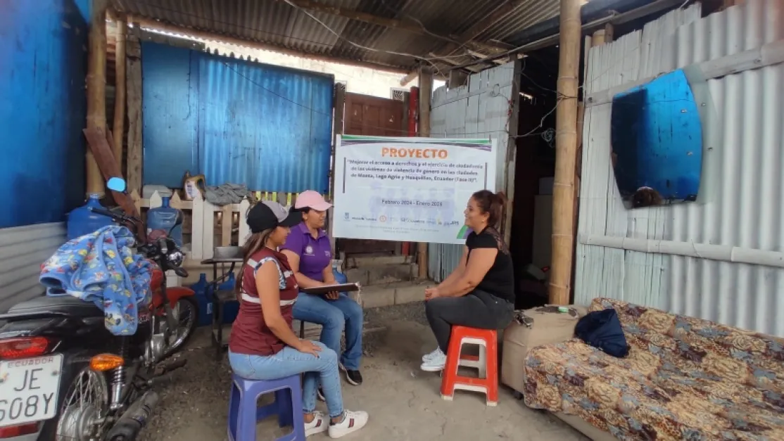 El Ayuntamiento de Madrid subvenciona un proyecto de Manos Unidas contra la violencia de género en Ecuador. Fotografía: Corporación Sol Justicia de Ecuador.