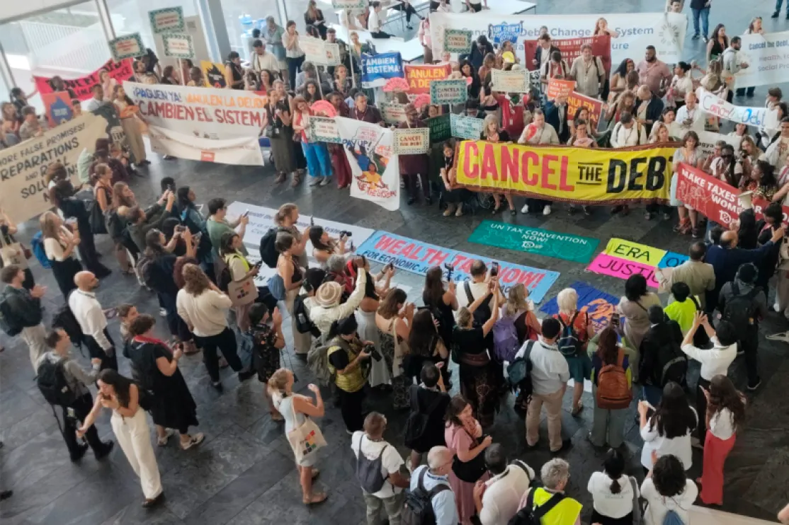 "Basta de palabras: queremos hechos y que el 0,7% en desarrollo sea real". Fotografía: Marta Isabel González