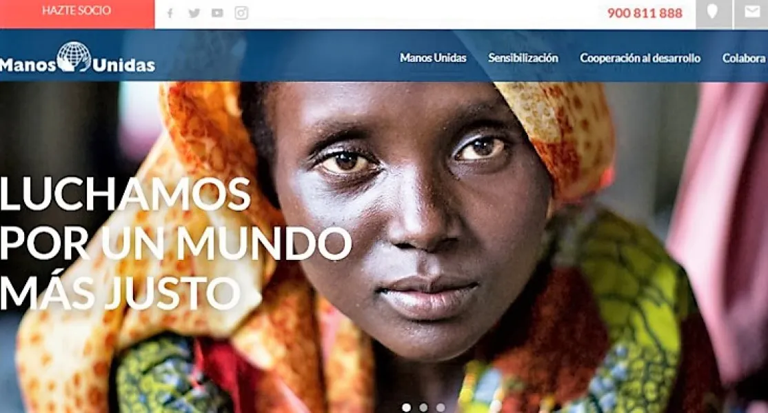 Portada nueva web de Manos Unidas 