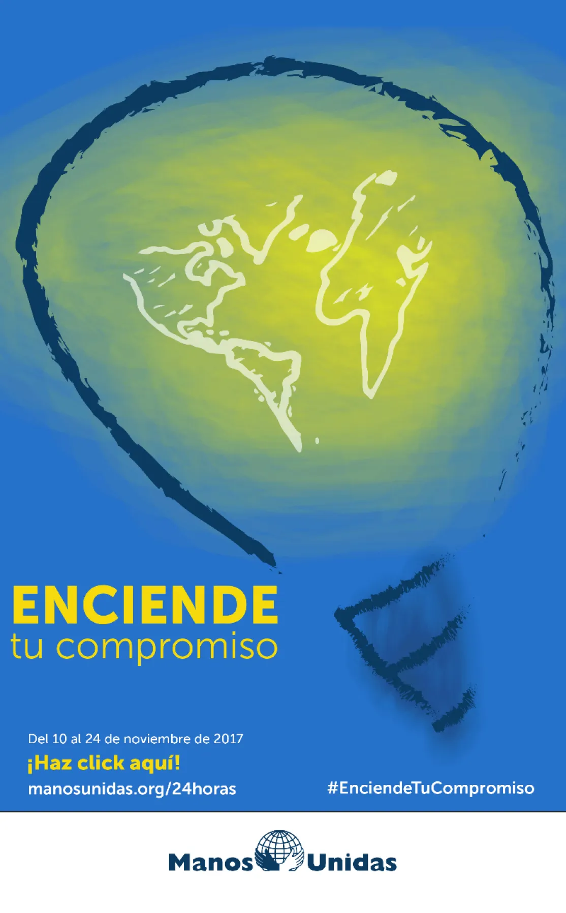 Enciende tu compromiso. Cartel de la V edición de las "24 horas"