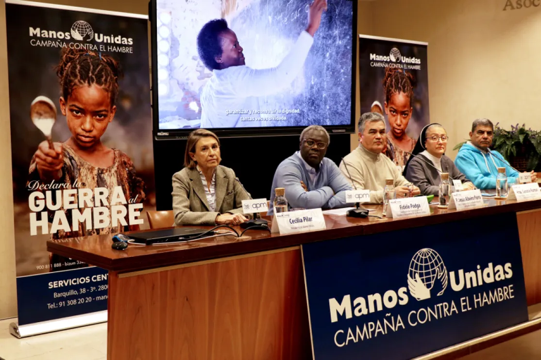 Manos Unidas advierte: no habrá paz en el mundo mientras persistan el hambre y la pobreza. Fotografía: Javier Mármol