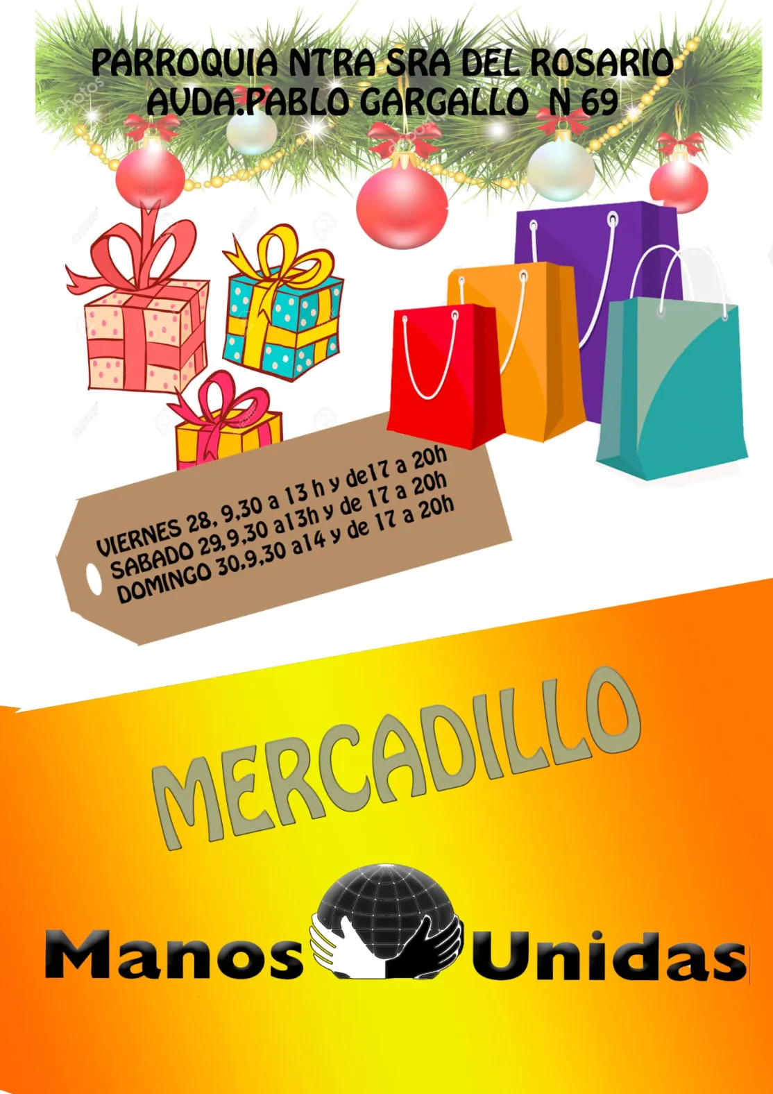 Mercadillo solidario en la Parroquia de Nuestra Señora del Rosario