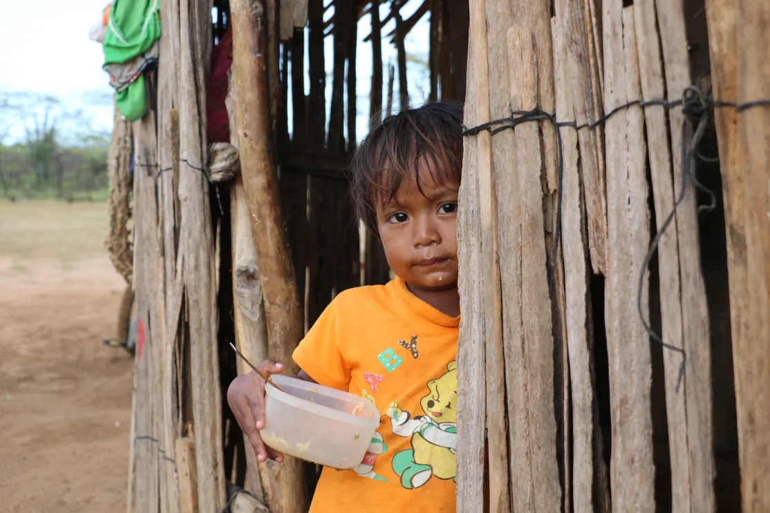 Niño indígena wuayú. Foto: Manos Unidas/María José Pérez