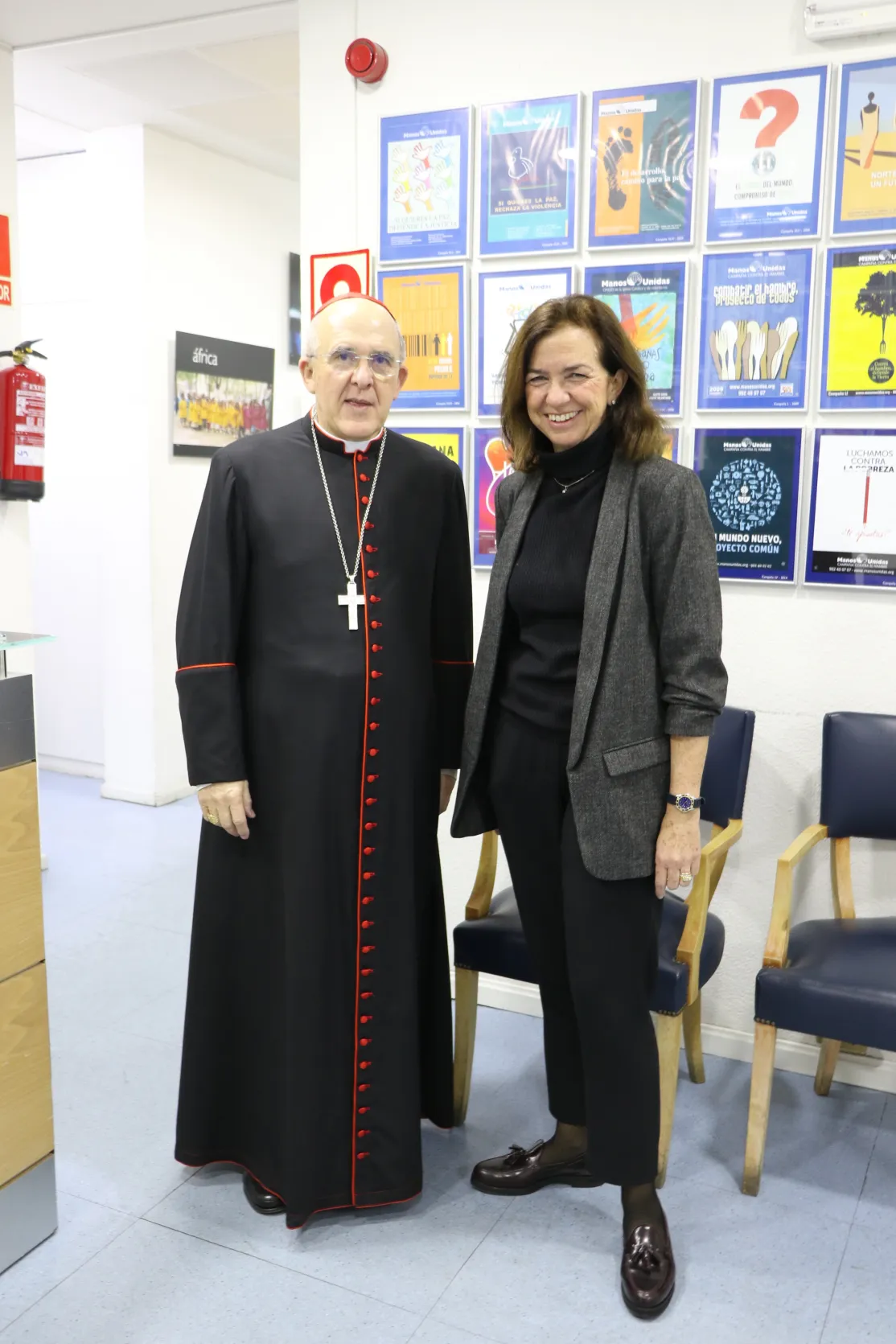 D. Carlos Osoro con Clara Pardo, presidenta de Manos Unidas. Foto: Manos Unidas/Irene H-Sanjuán.