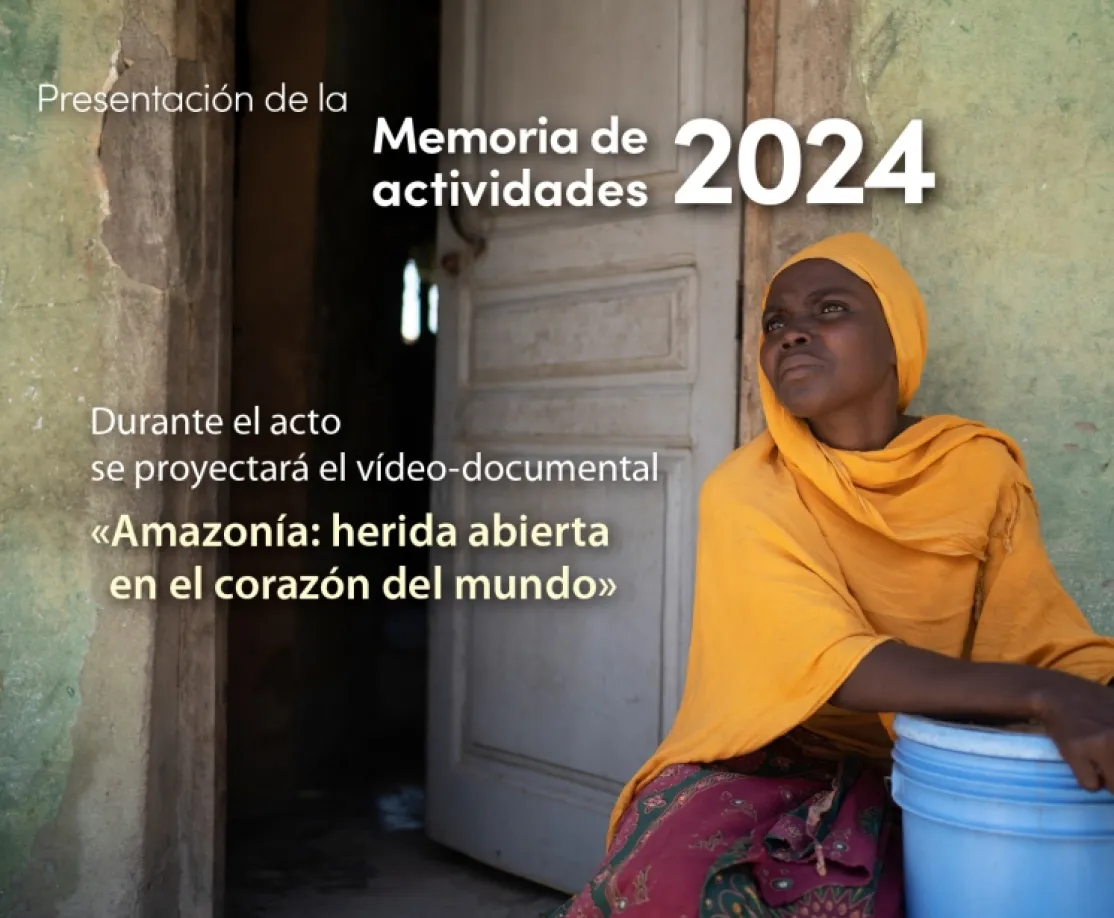 Invitación memoria de actividades 2024. Foto: Manos Unidas