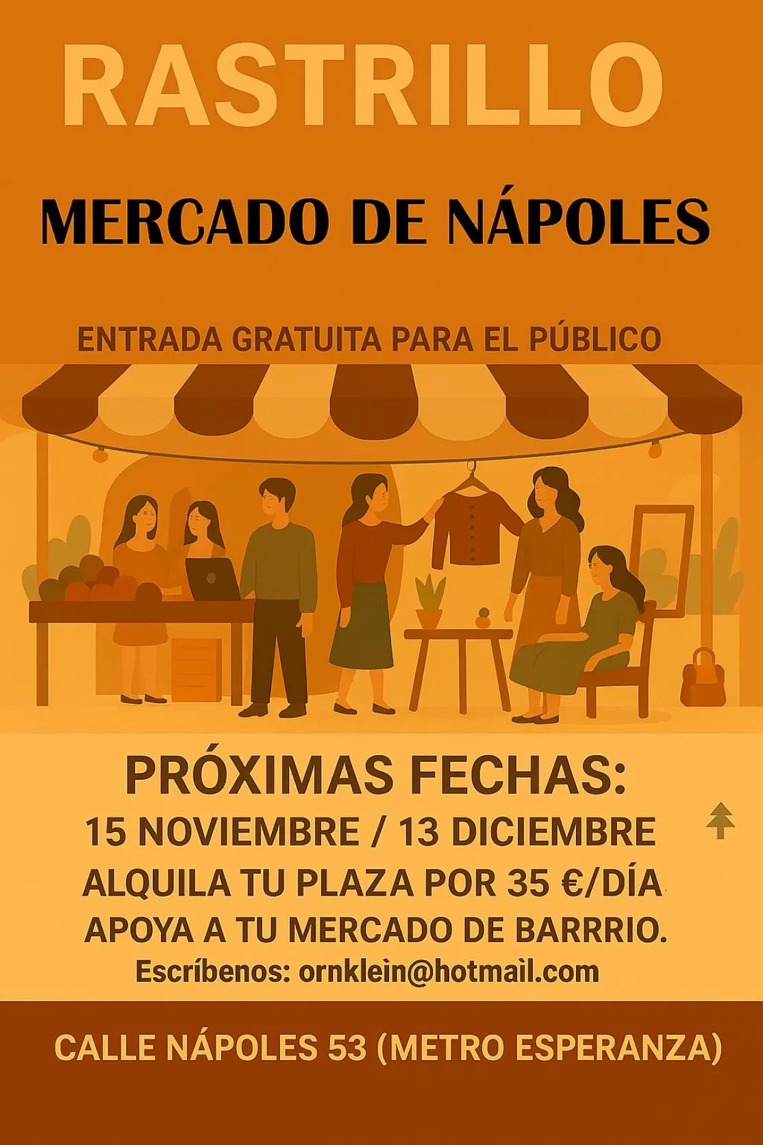 Cartel del Rastrillo del Mercado de Nápoles 