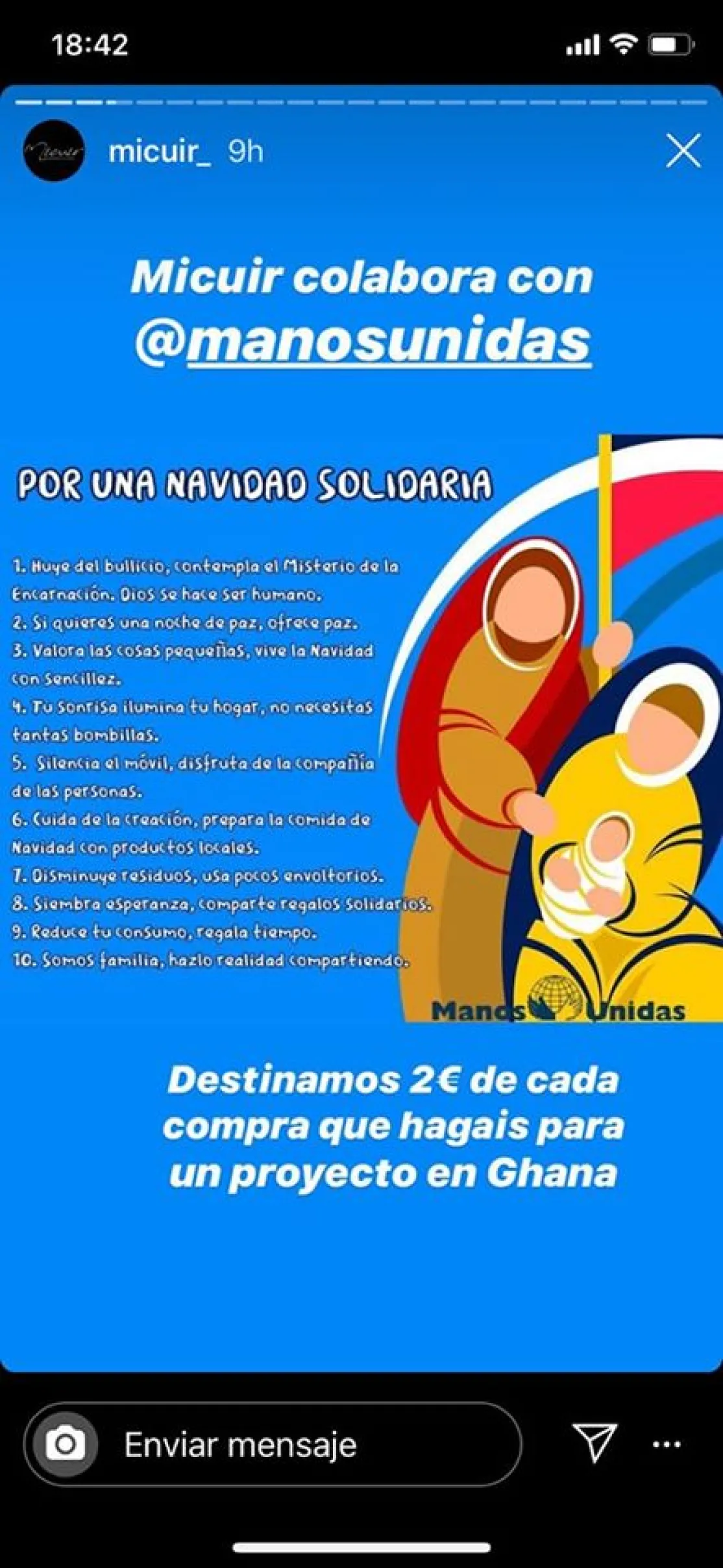 Micuir colabora con Manos Unidas Madrid