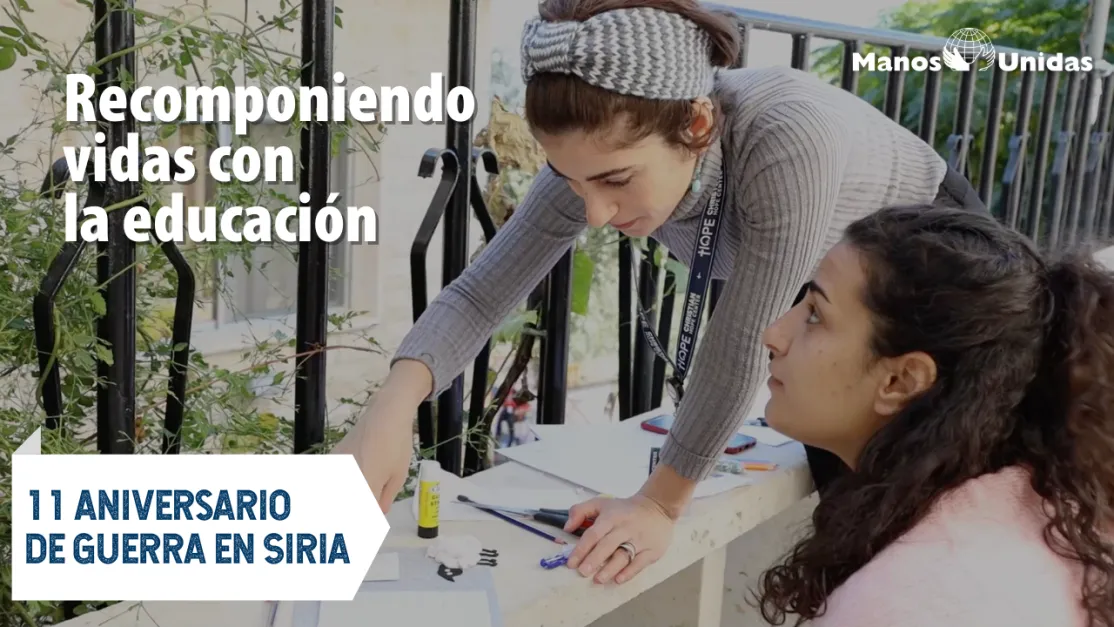 Guerra de Siria. Estudiantes en Homs y Damasco Foto:Manos Unidas