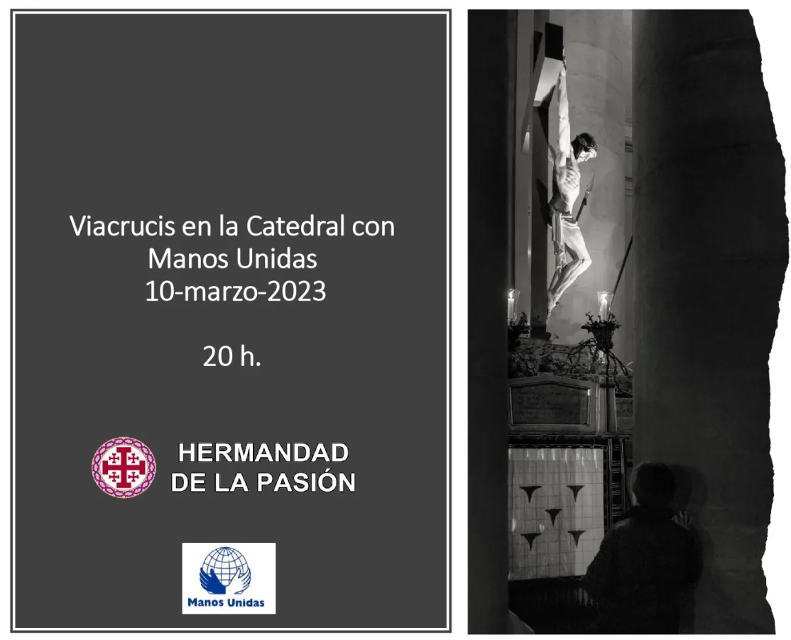 III Viacrucis de Cuaresma de la Hermandad de la Pasión dedicado a Manos Unidas en la Catedral de Pamplona