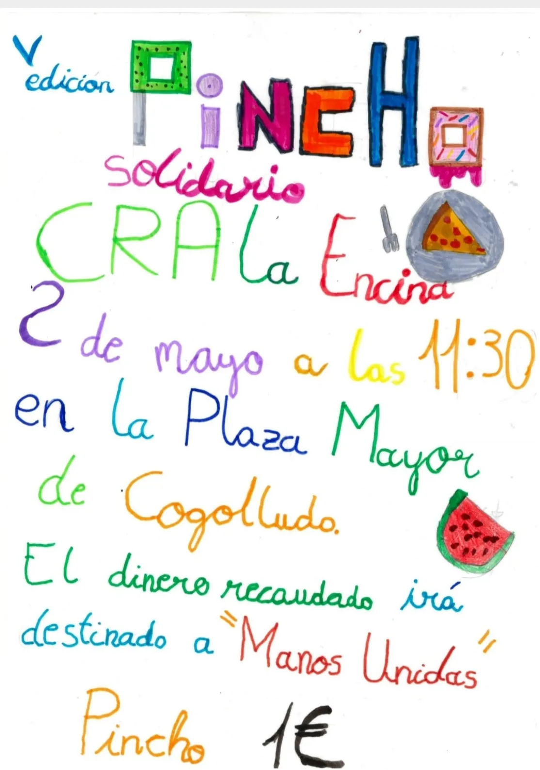 Cartel realizado por alumnos del CRA  "La Encina"