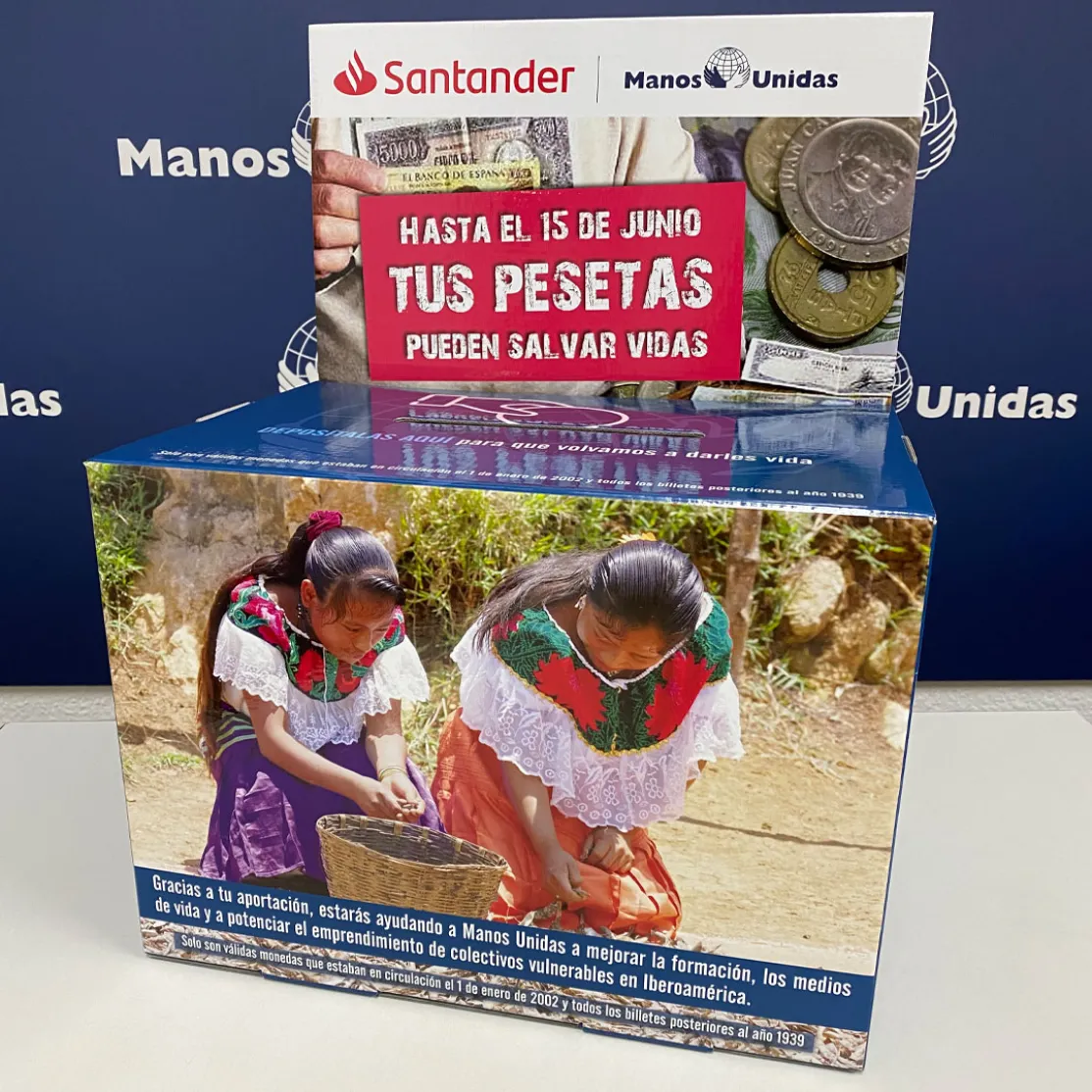 Campaña conjunta recogida pesetas Santander Manos Unidas