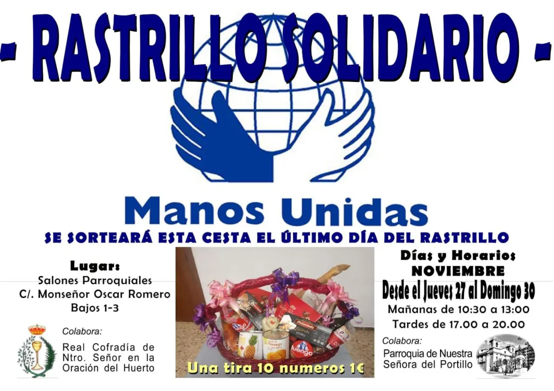 Cartel Rastrillo Solidario Parroquia del Portillo