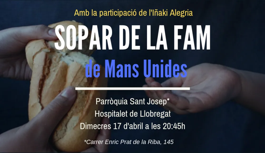Cena del hambre en la Parroquia Sant Josep de Hospitalet de Llobregat