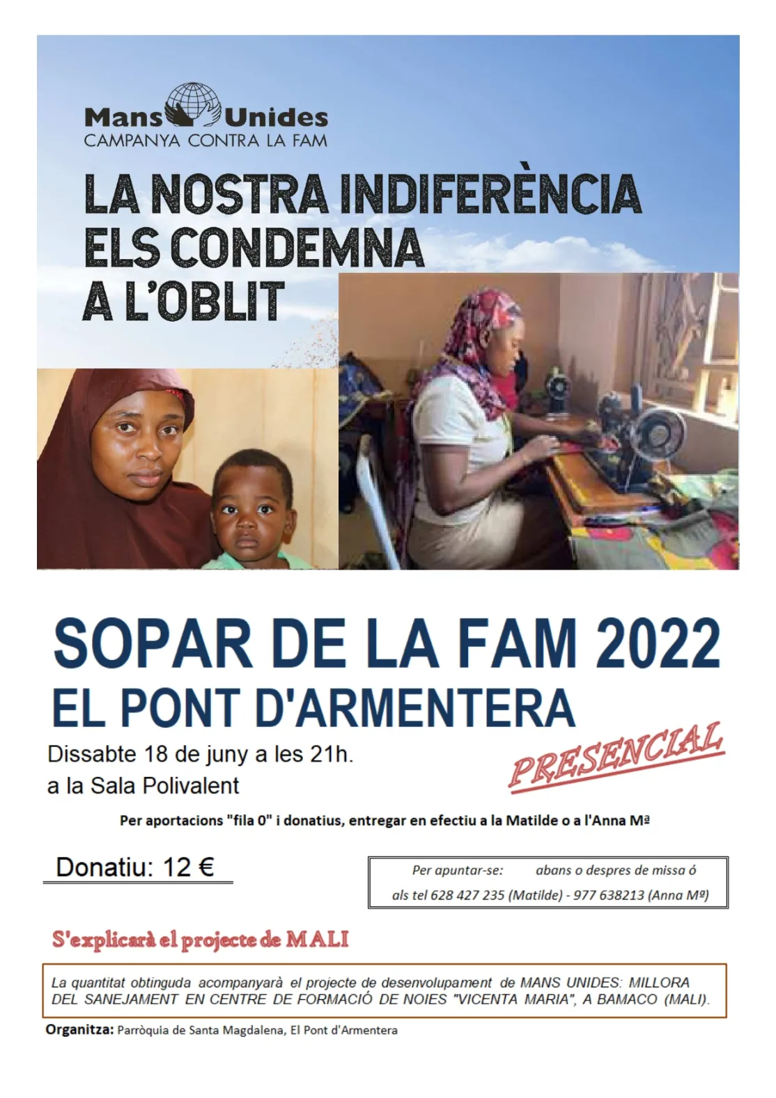 Cena Solidaria en El Pont d'Armentera