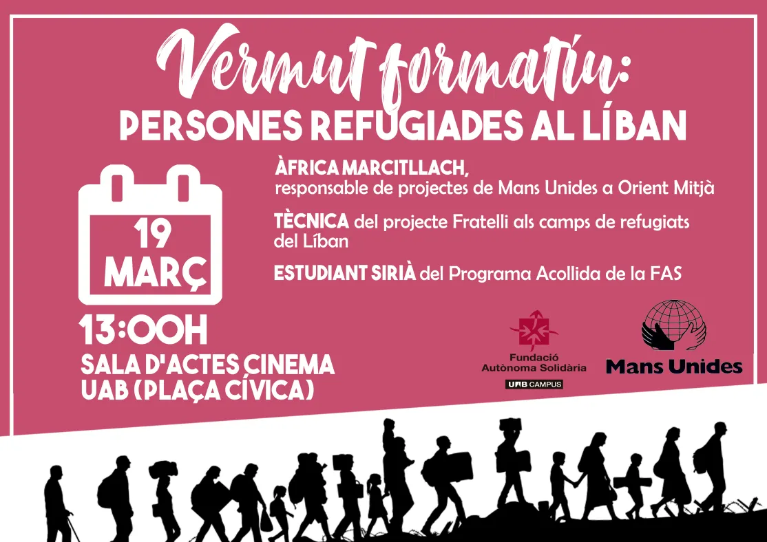 Aperitivo formativo: personas refugiadas en el Líbano